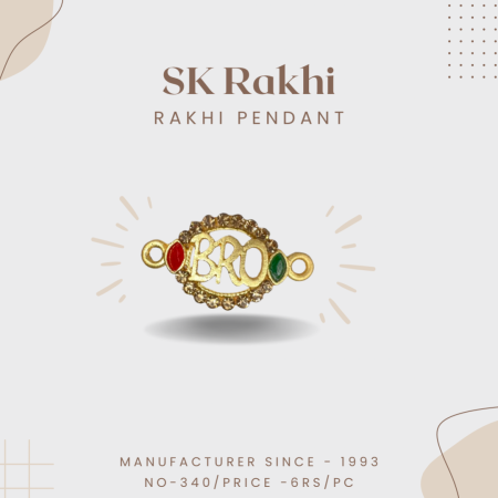 SK - 340 | Beautiful Rakhi Pendent for Rakhi | Set of 12 Pieces |