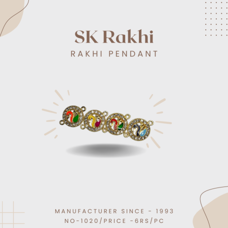 Sk-1020 | Beautiful Rakhi Pendent for Rakhi | Set of 12 Pieces |